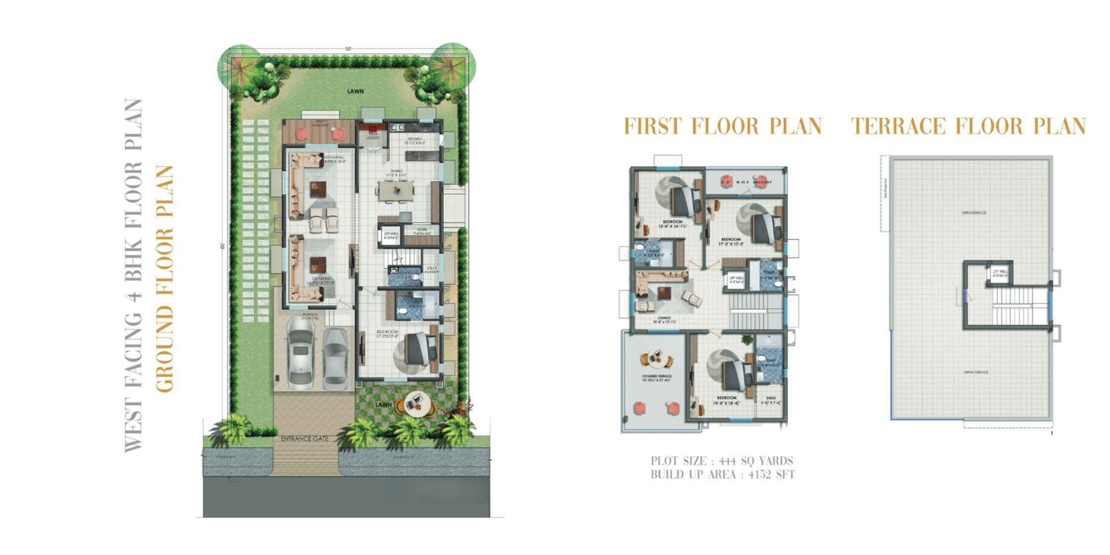 advaith  west facing – 4 bhk